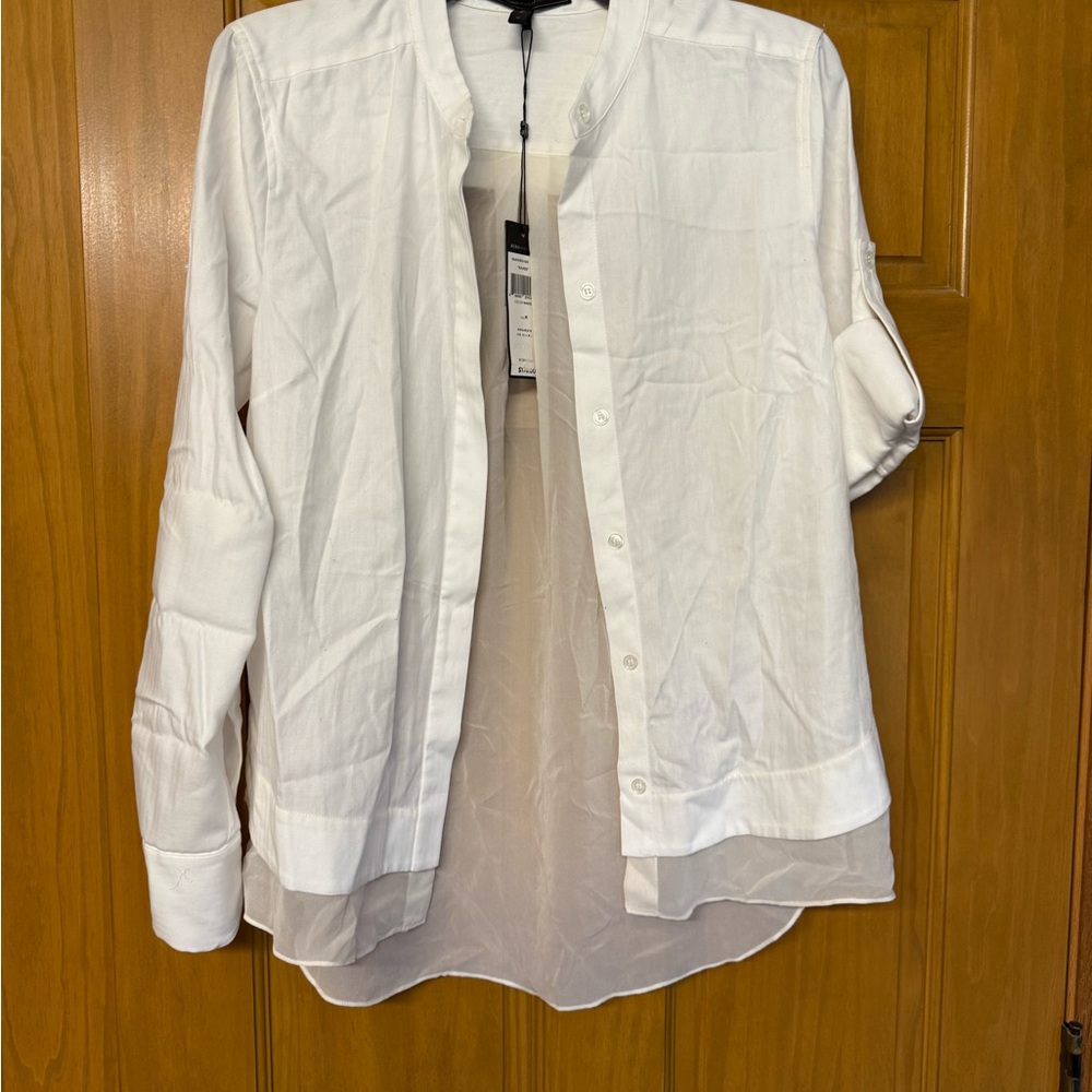 BCBGMaxAzria White “Kaikee” Blouse NWT